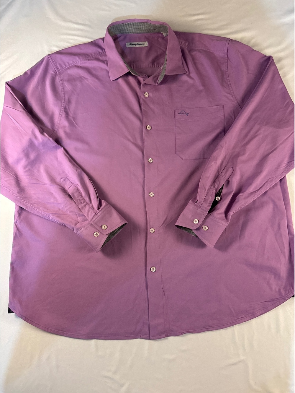 Tommy Bahama Mens XL Purple Button Up Shirt Long Sleeve